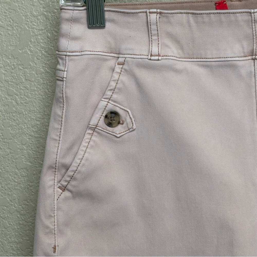 SPANX Light Pink Cropped Wide Leg Pants Petite Small Stretch Twill Flattering - Picture 4 of 7